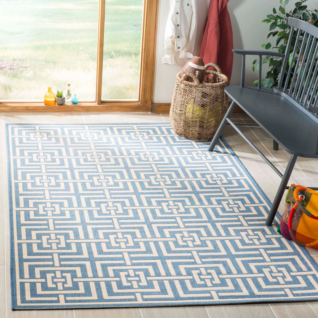 Safavieh Linden Rug Collection: LND128M - Blue / Creme