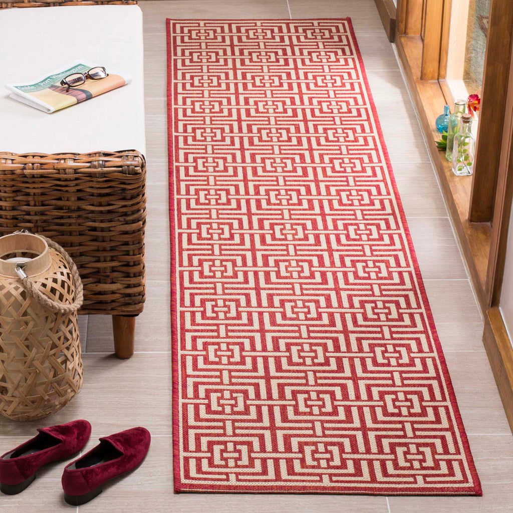 Safavieh Linden Rug Collection: LND128Q - Red / Creme