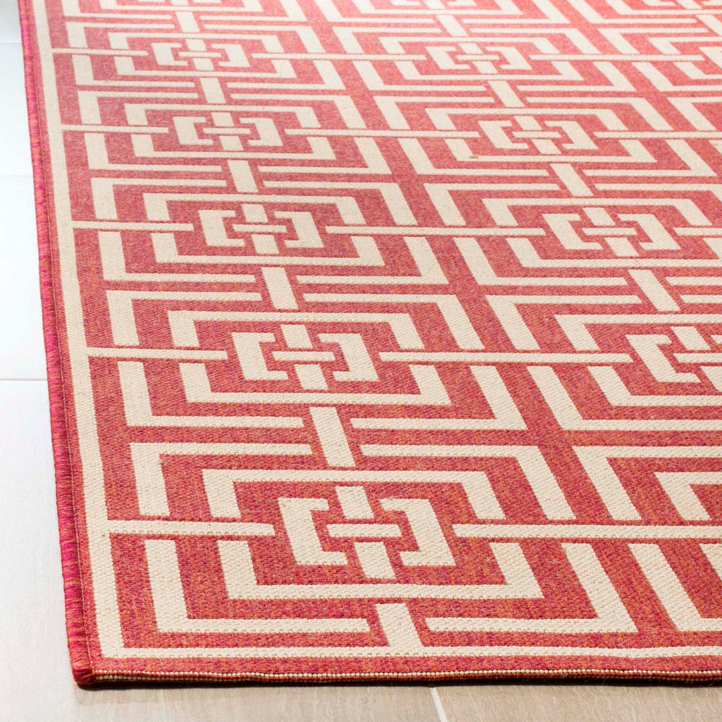 Safavieh Linden Rug Collection: LND128Q - Red / Creme