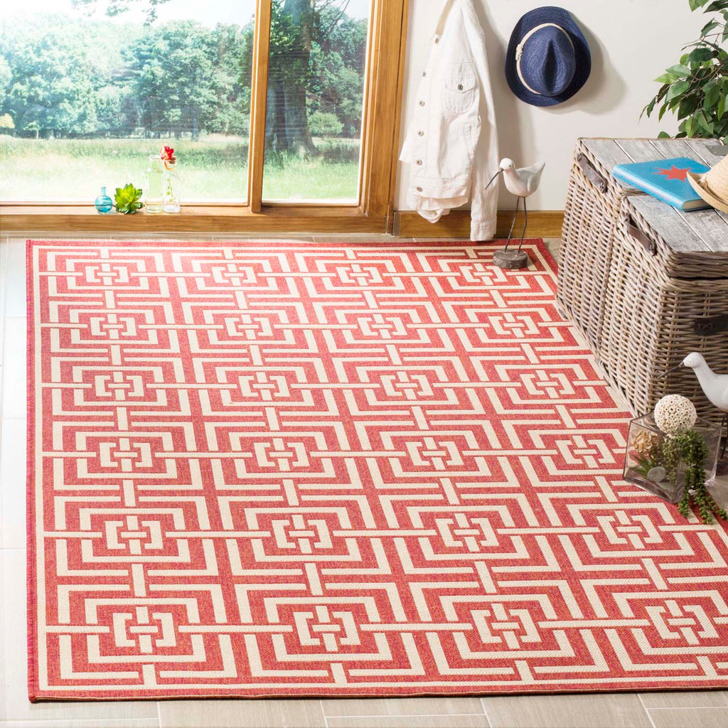 Safavieh Linden Rug Collection: LND128Q - Red / Creme