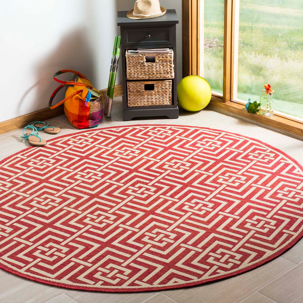 Safavieh Linden Rug Collection: LND128Q - Red / Creme