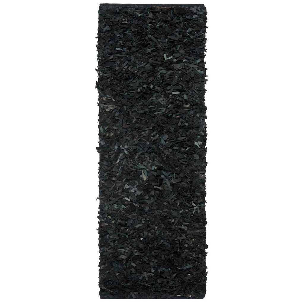 Safavieh Leather Shag Rug Collection LSG511A - Black