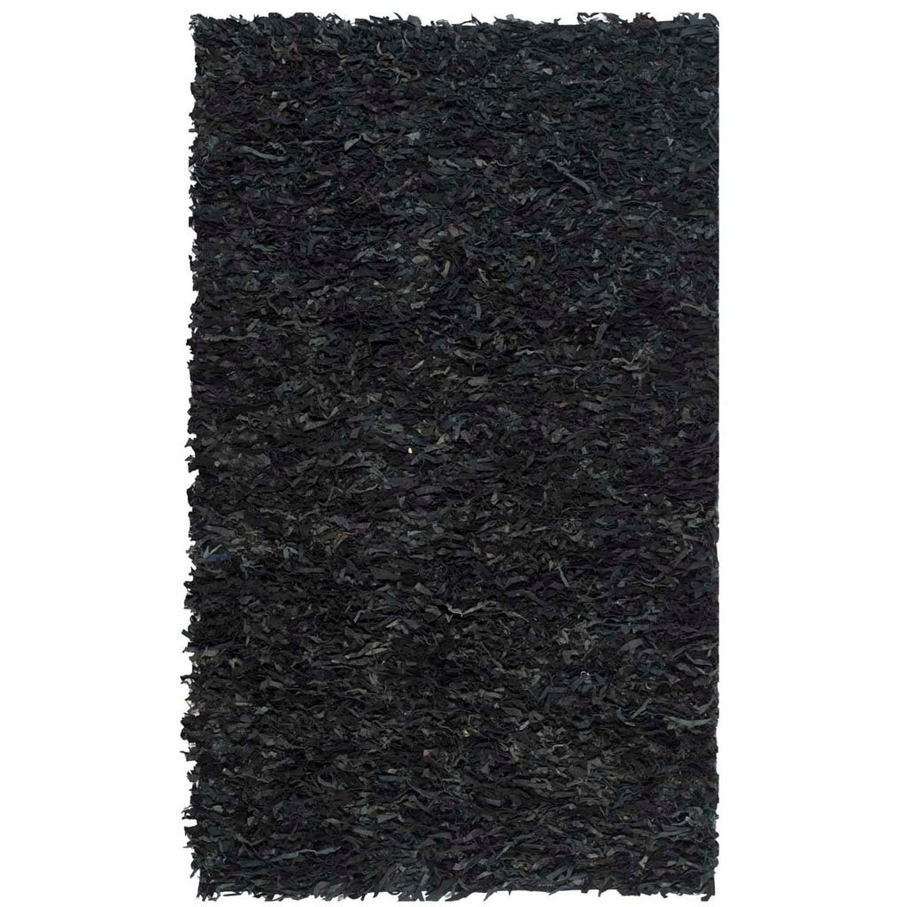 Safavieh Leather Shag Rug Collection LSG511A - Black