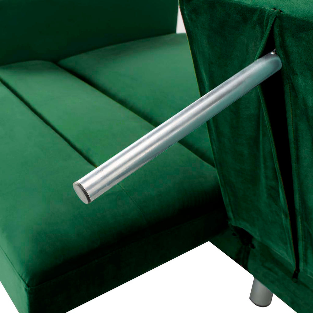 Safavieh Tribeca Foldable Sofa Bed - Emerald / Steel