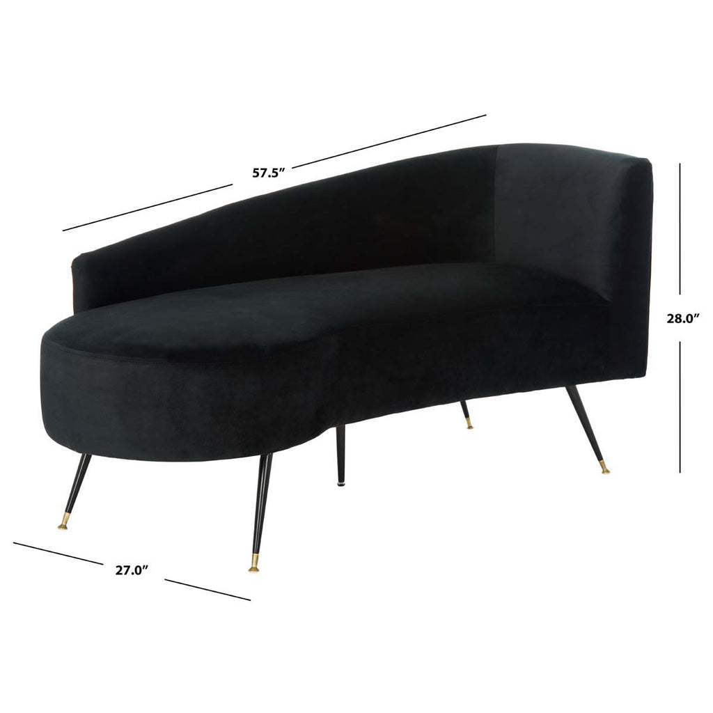 Safavieh Evangeline Parisian Settee - Black