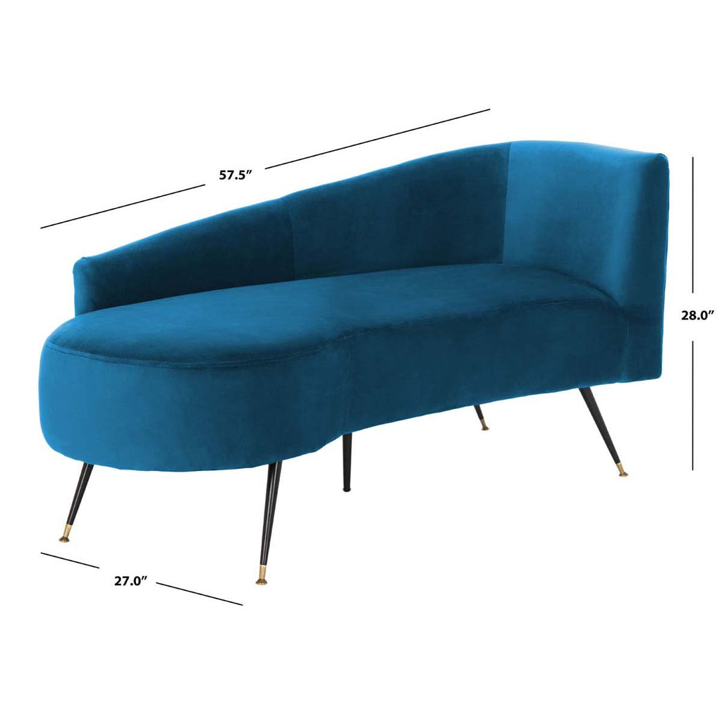Safavieh Evangeline Parisian Settee - Navy / Black