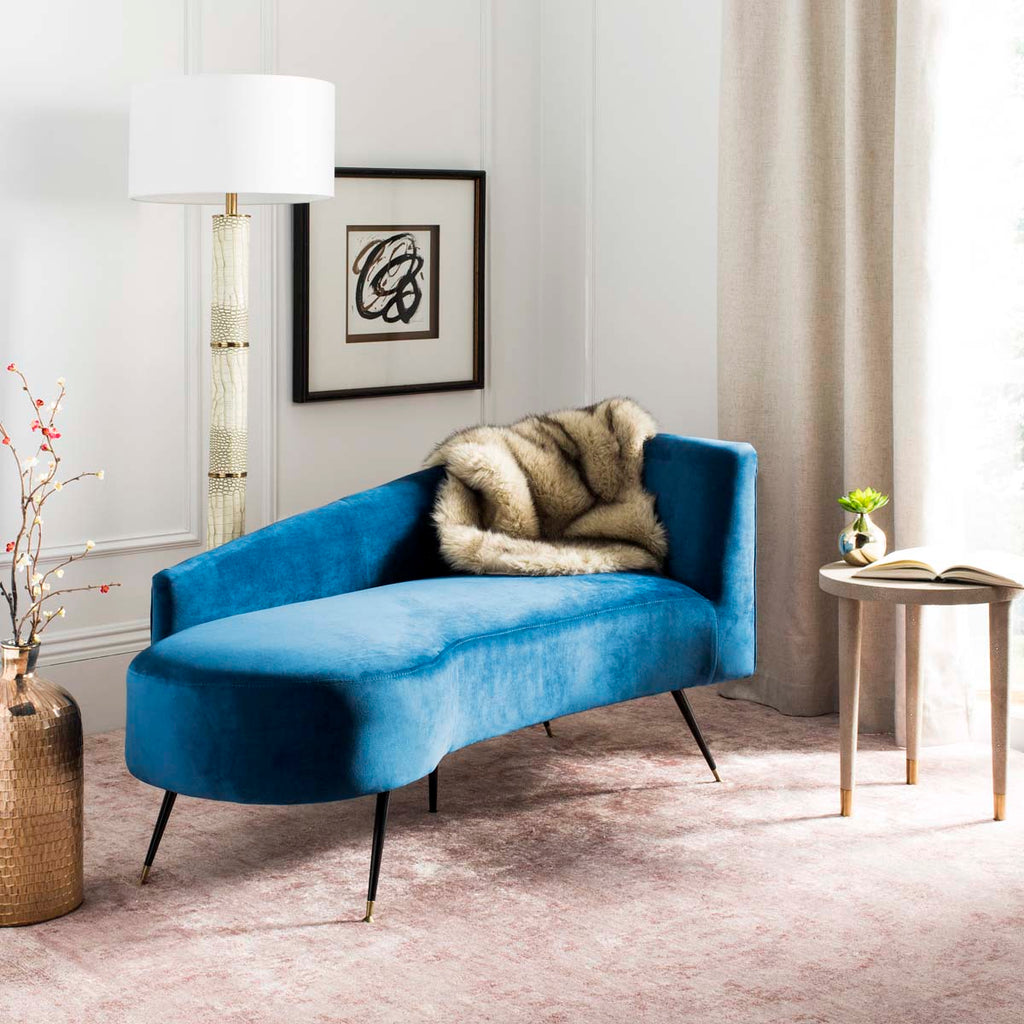 Safavieh Evangeline Parisian Settee - Navy / Black