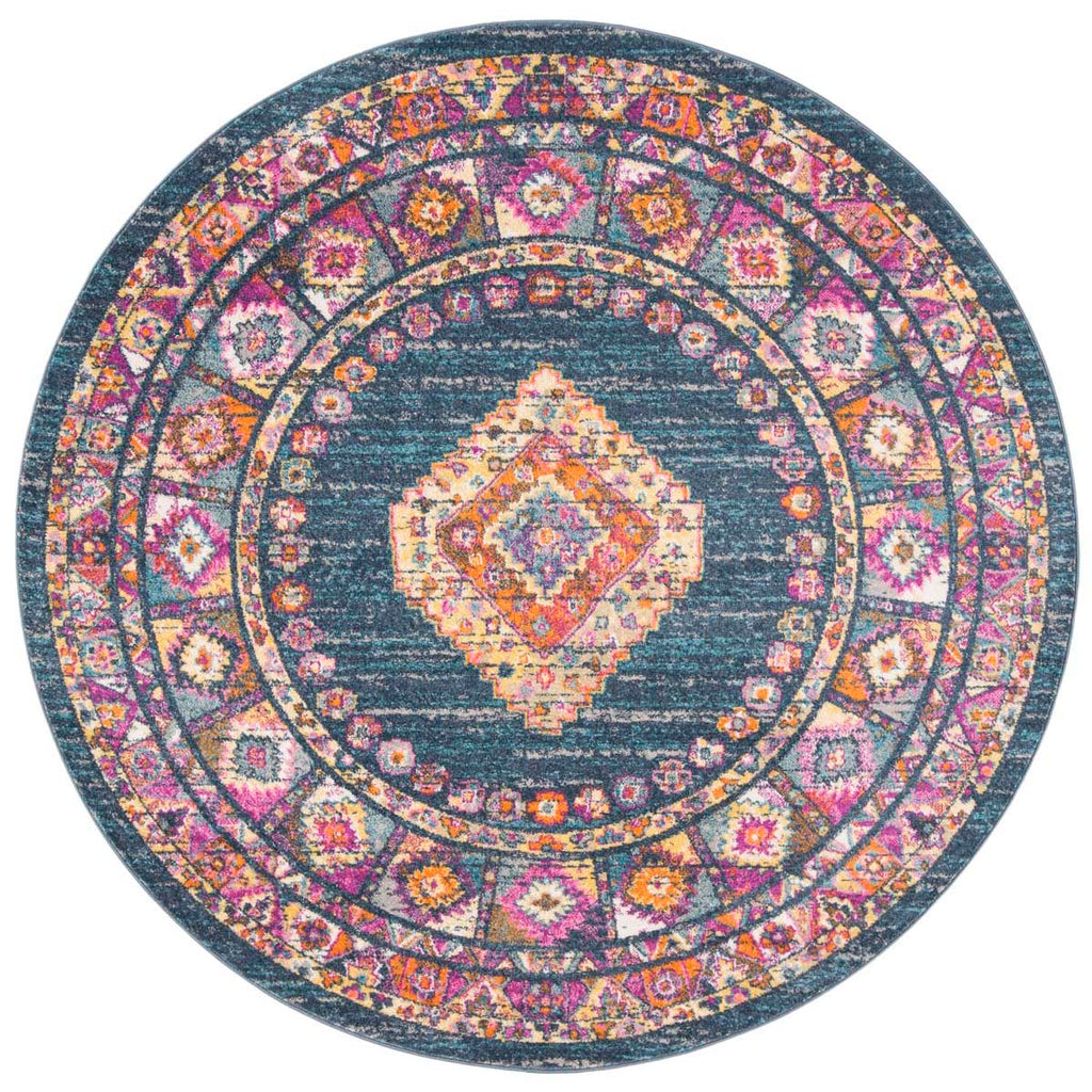 Safavieh Madison Rug Collection MAD133C - Blue / Fuchsia