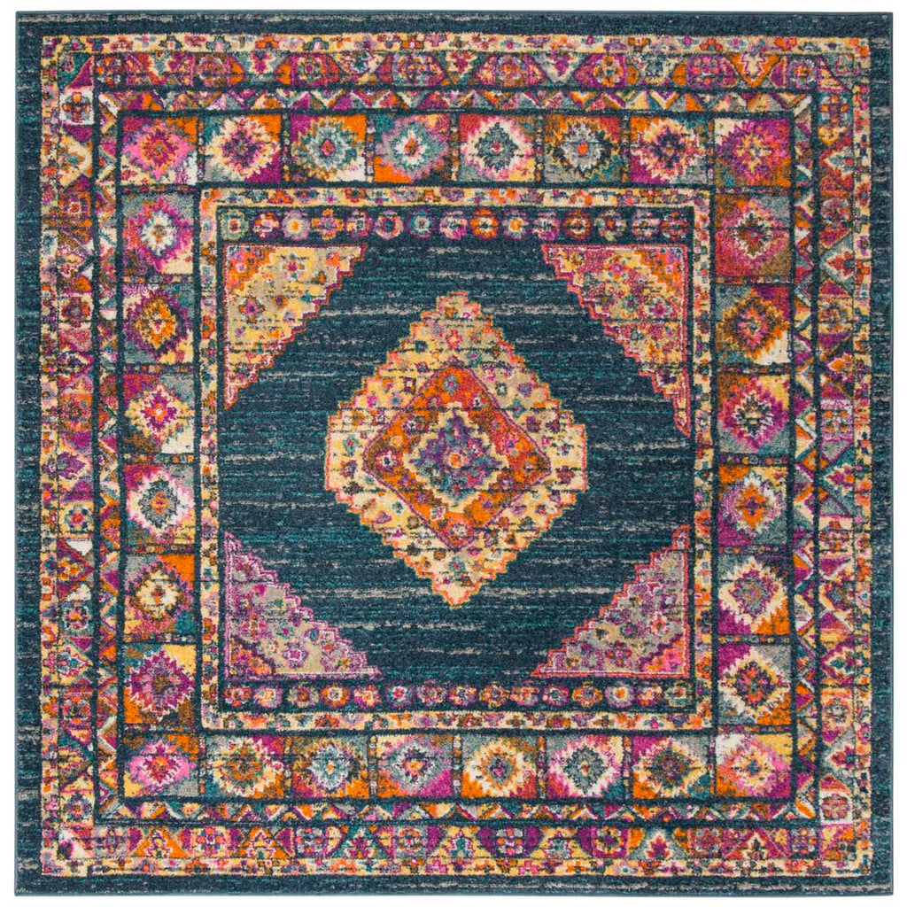 Safavieh Madison Rug Collection MAD133C - Blue / Fuchsia