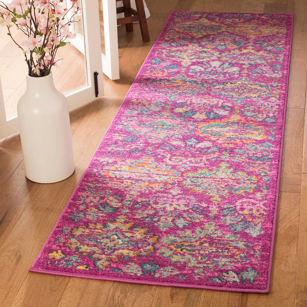 Safavieh Madison Rug Collection MAD144F - Fuchsia / Blue