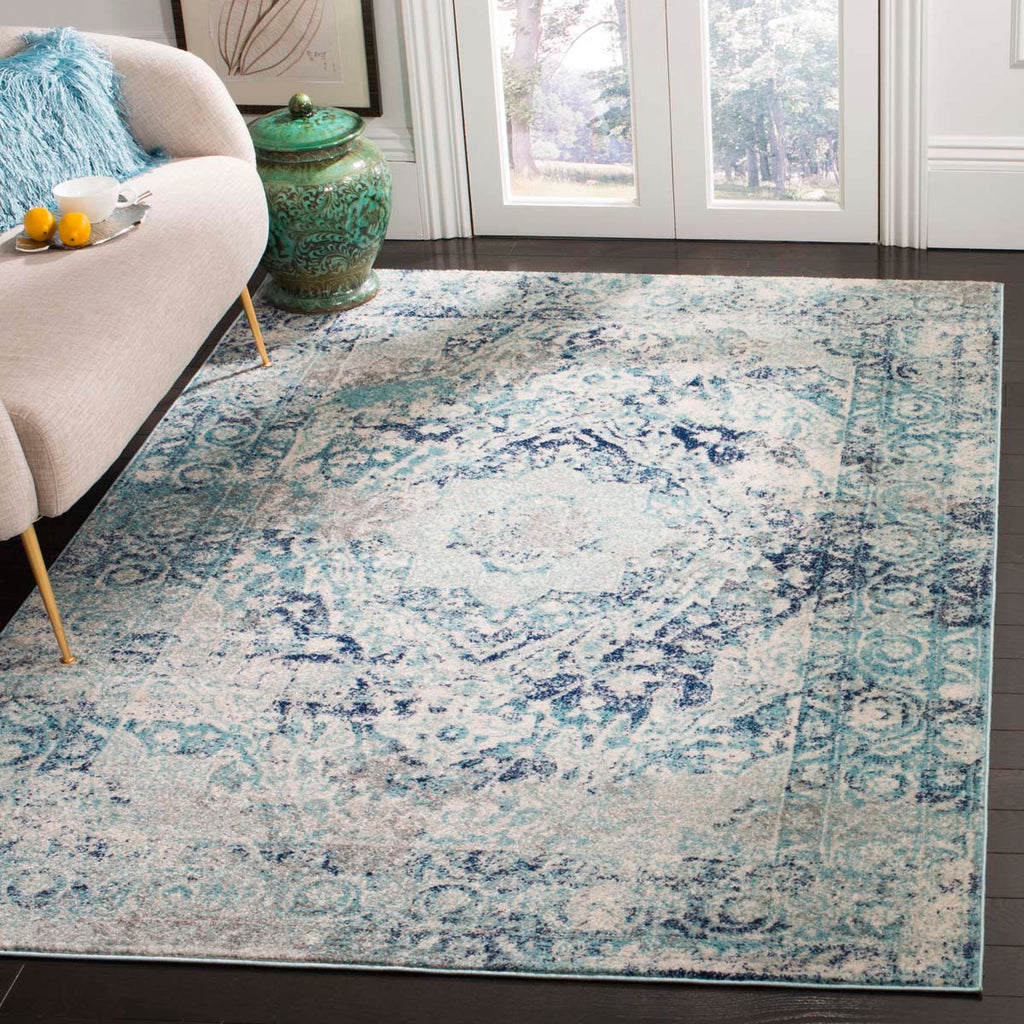 Safavieh Madison Rug Collection MAD152M - Ivory / Blue