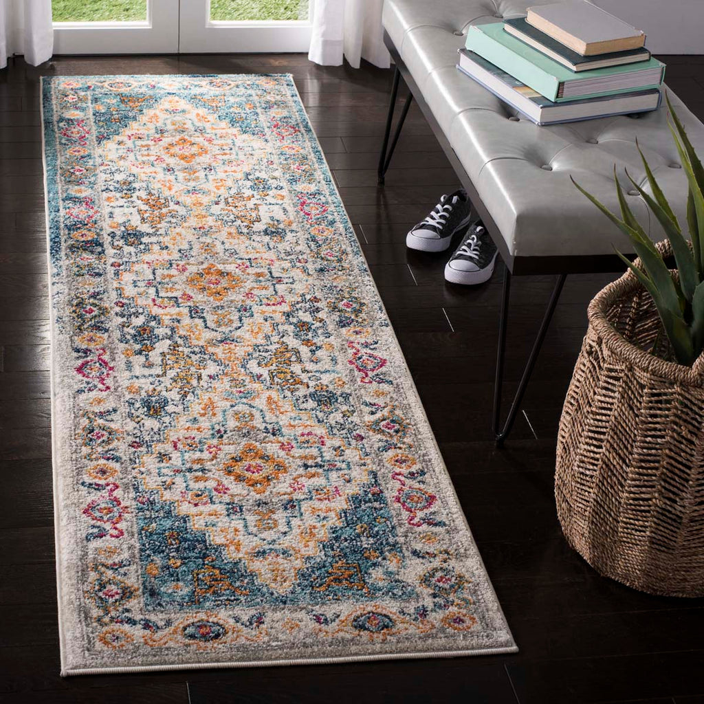 Safavieh Madison Rug Collection MAD156K - Turquoise / Ivory