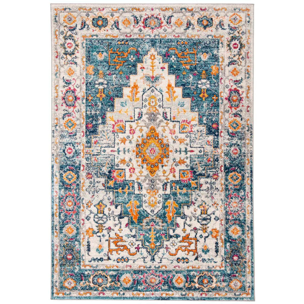 Safavieh Madison Rug Collection MAD156K - Turquoise / Ivory