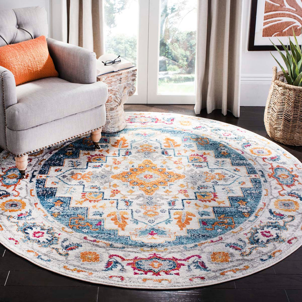 Safavieh Madison Rug Collection MAD156K - Turquoise / Ivory