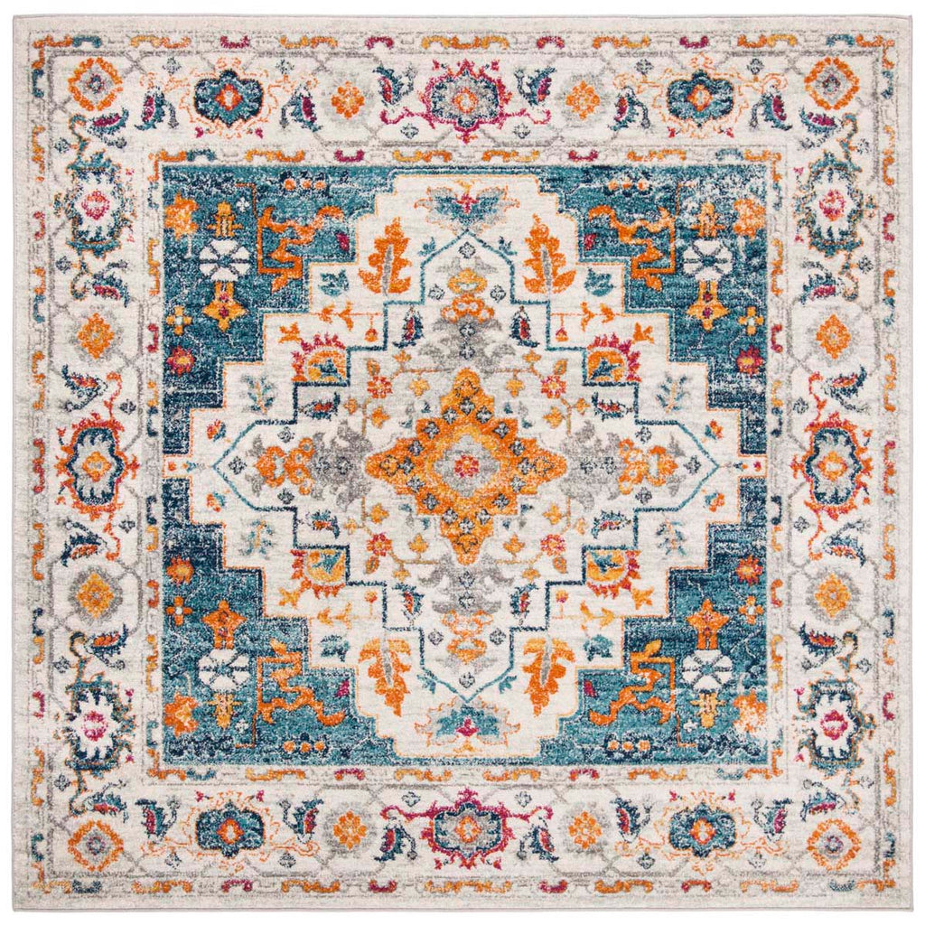 Safavieh Madison Rug Collection MAD156K - Turquoise / Ivory