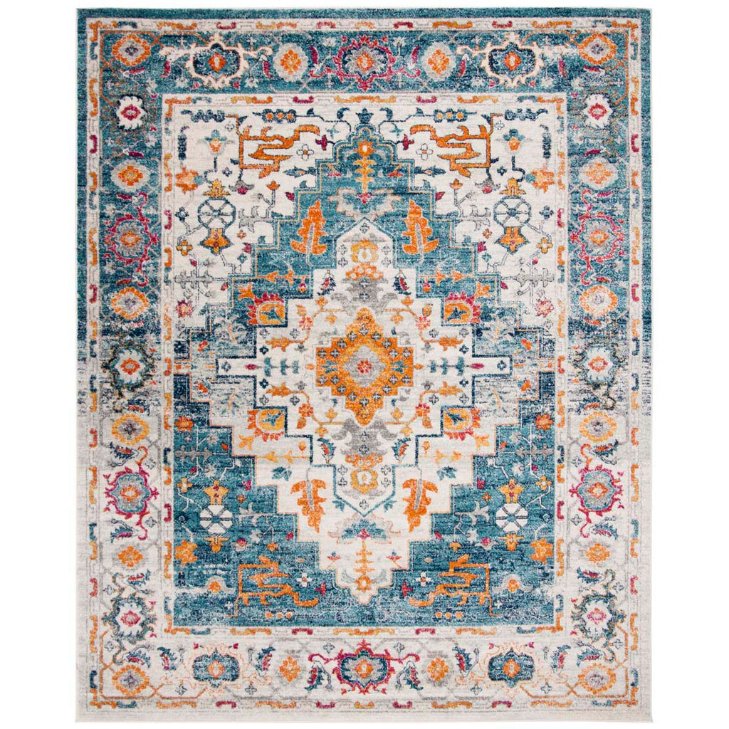 Safavieh Madison Rug Collection MAD156K - Turquoise / Ivory