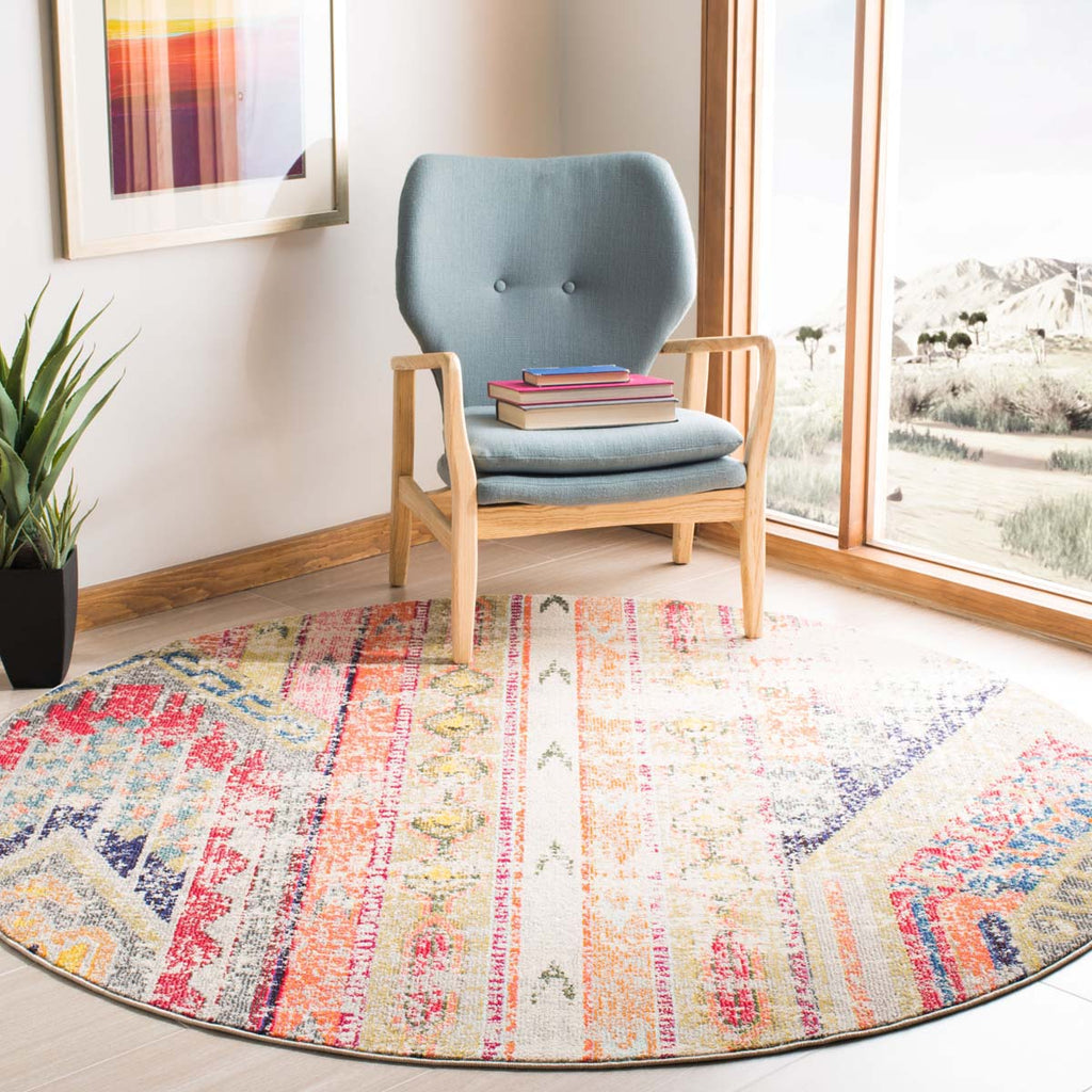 Safavieh Madison 400 Rug Collection MAD422G - Grey / Orange