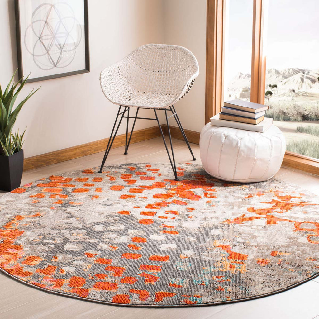 Safavieh Madison 400 Rug Collection MAD425H - Grey / Orange