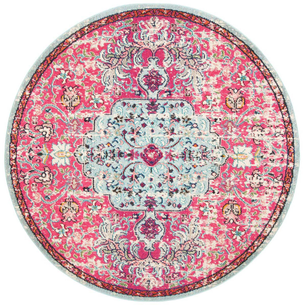 Safavieh Madison 400 Rug Collection MAD447R - Fuchsia / Teal