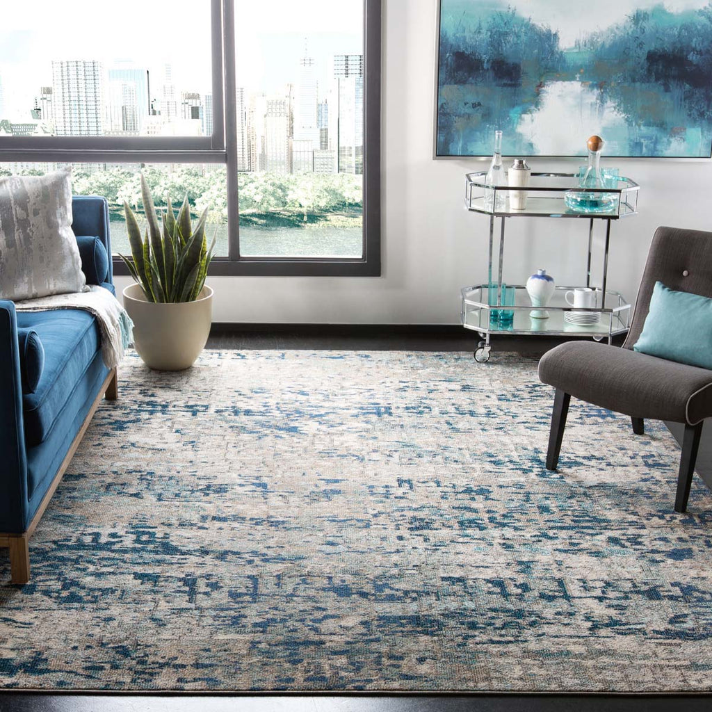 Safavieh Madison 400 Rug Collection MAD460K - Grey / Blue