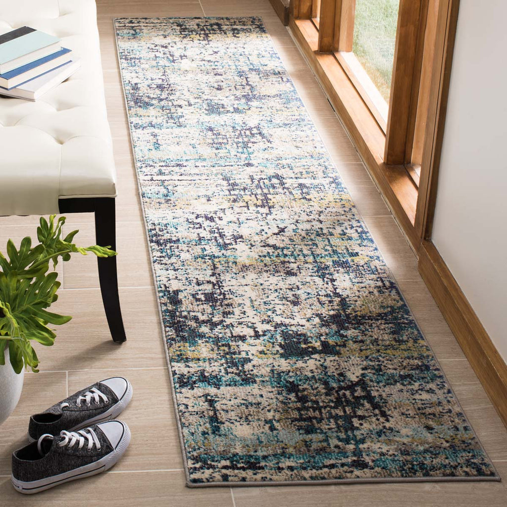 Safavieh Madison 400 Rug Collection MAD469B - Cream / Blue