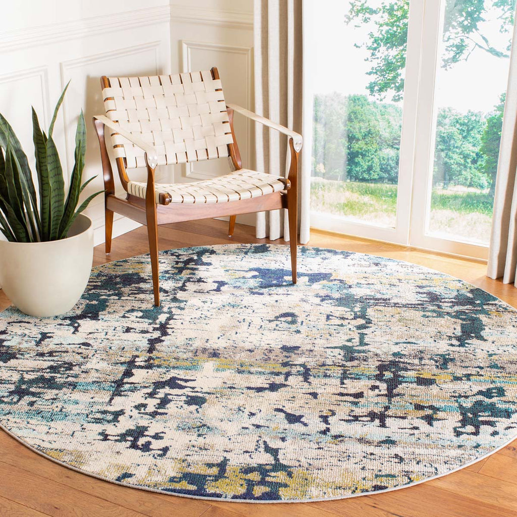 Safavieh Madison 400 Rug Collection MAD469B - Cream / Blue