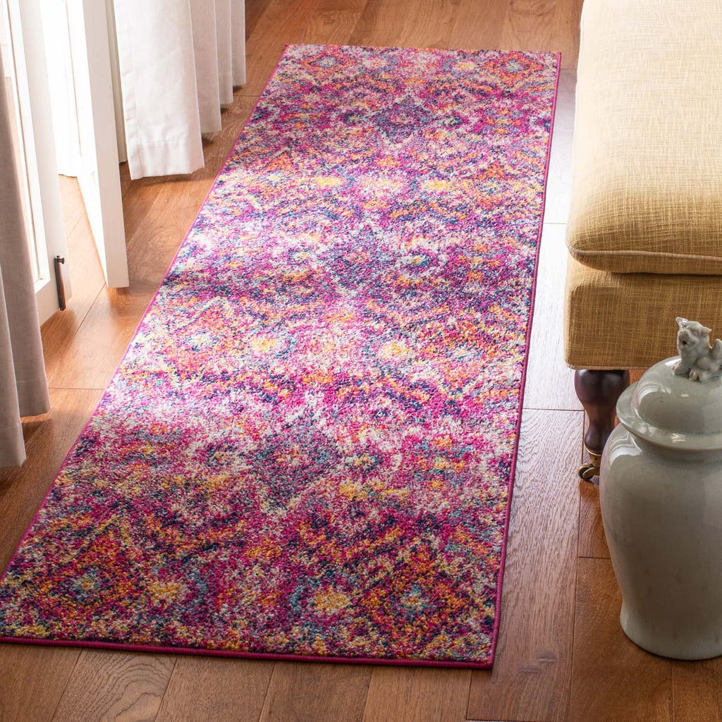 Safavieh Madison Rug Collection MAD610M - Fuchsia / Multi