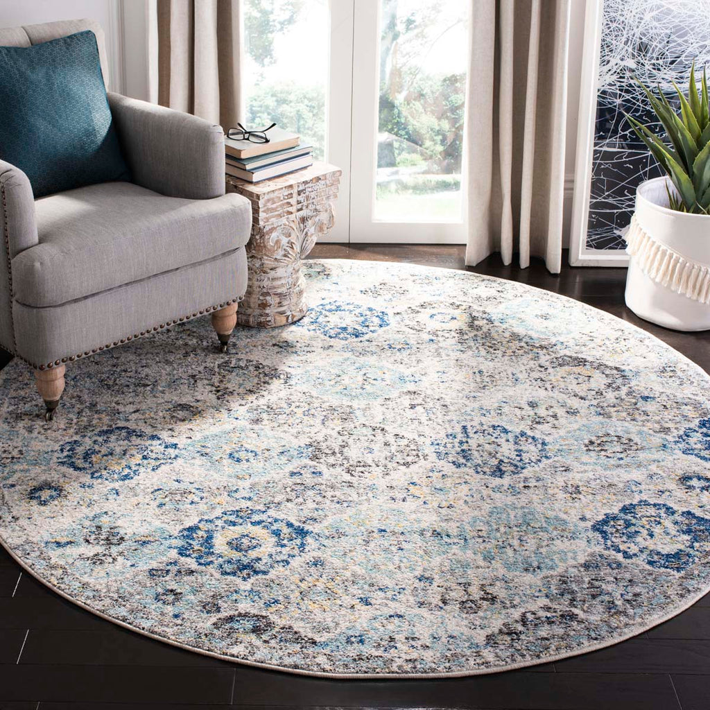 Safavieh Madison Rug Collection MAD611A - Ivory / Aqua