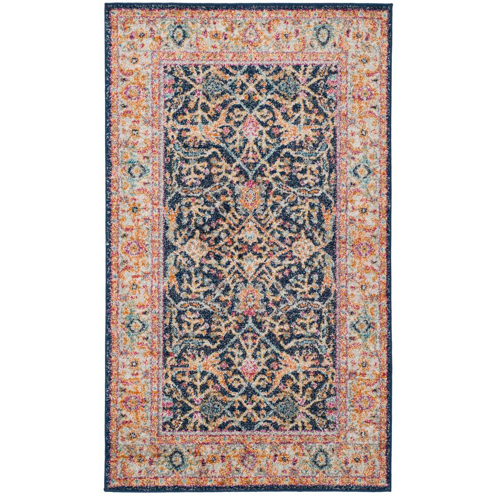 Safavieh Madison Rug Collection MAD612D - Navy / Creme