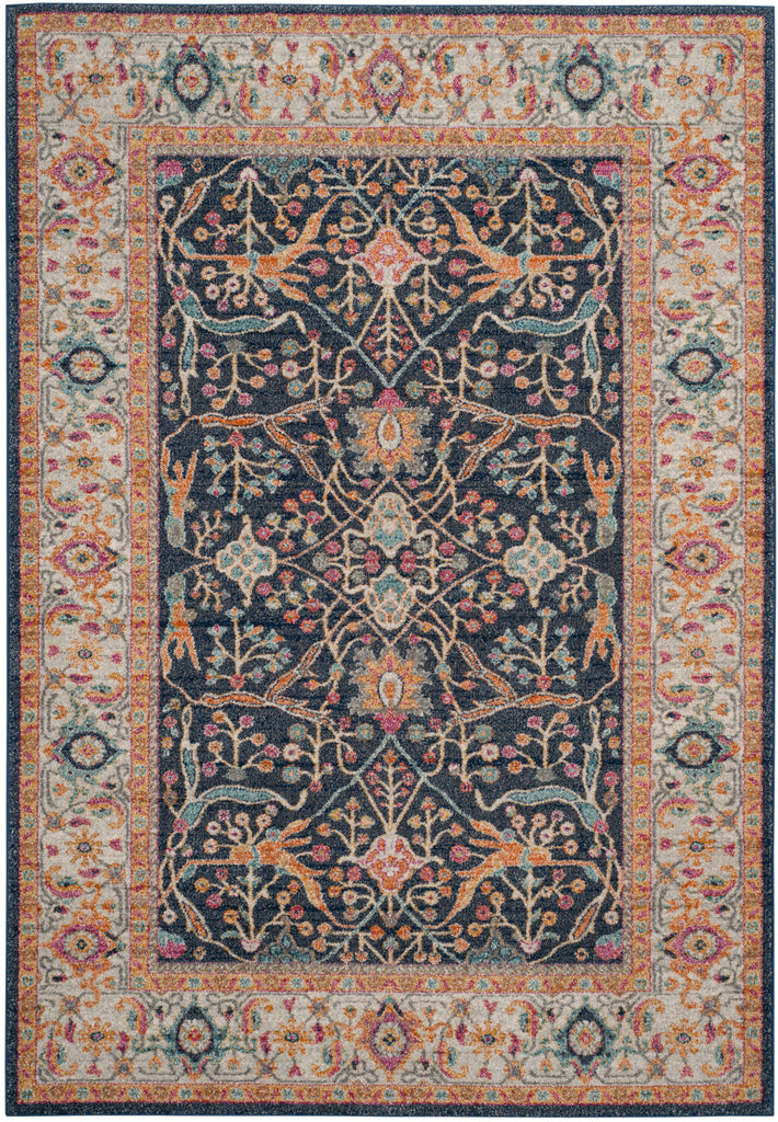 Safavieh Madison Rug Collection MAD612D - Navy / Creme