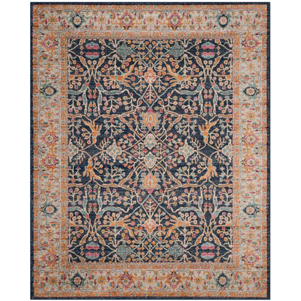 Safavieh Madison Rug Collection MAD612D - Navy / Creme