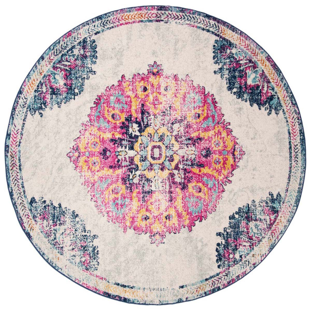 Safavieh Madison 900 Rug Collection MAD913A - Ivory / Fuchsia