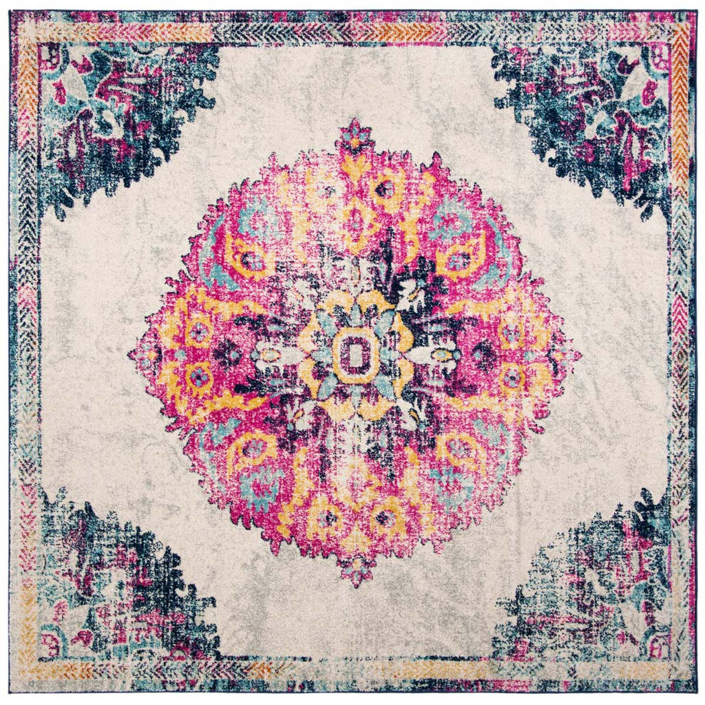 Safavieh Madison 900 Rug Collection MAD913A - Ivory / Fuchsia