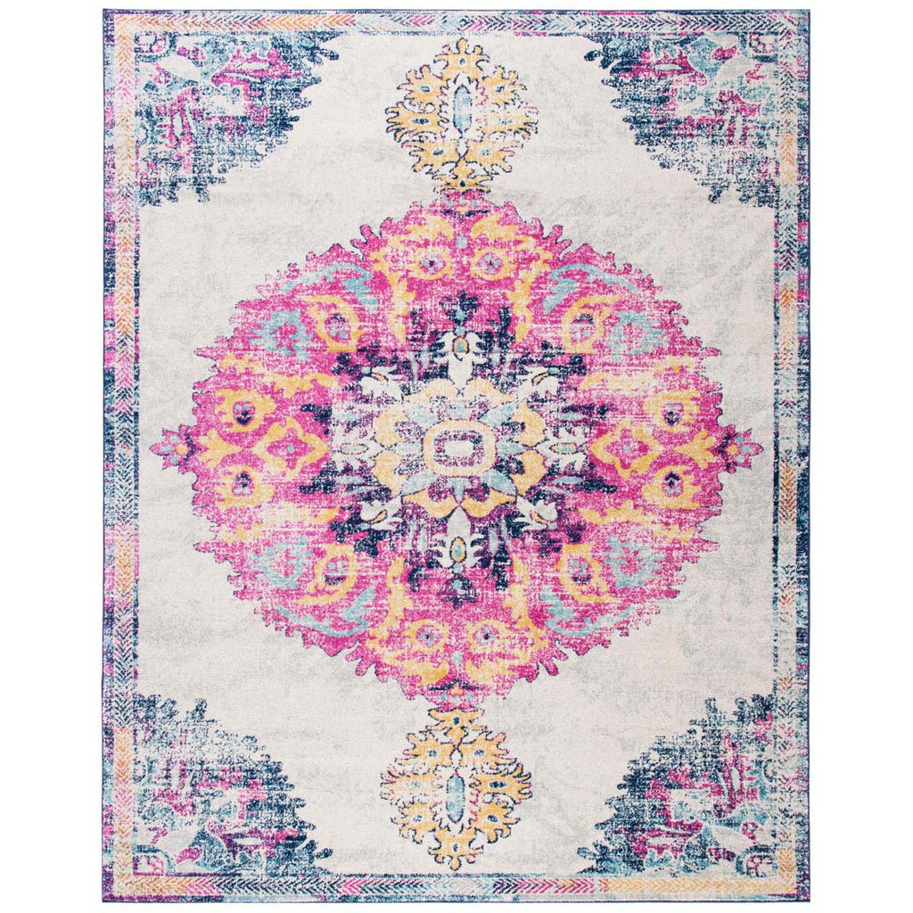 Safavieh Madison 900 Rug Collection MAD913A - Ivory / Fuchsia