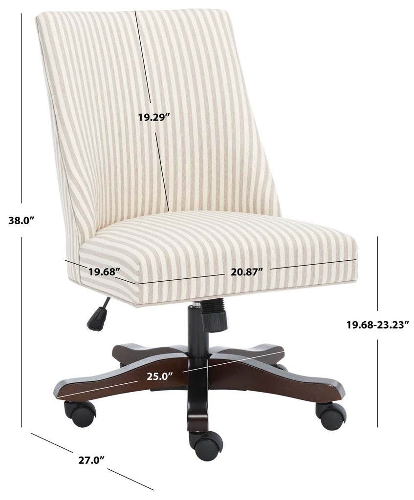 Safavieh Scarlet Desk Chair - Beige Stripe