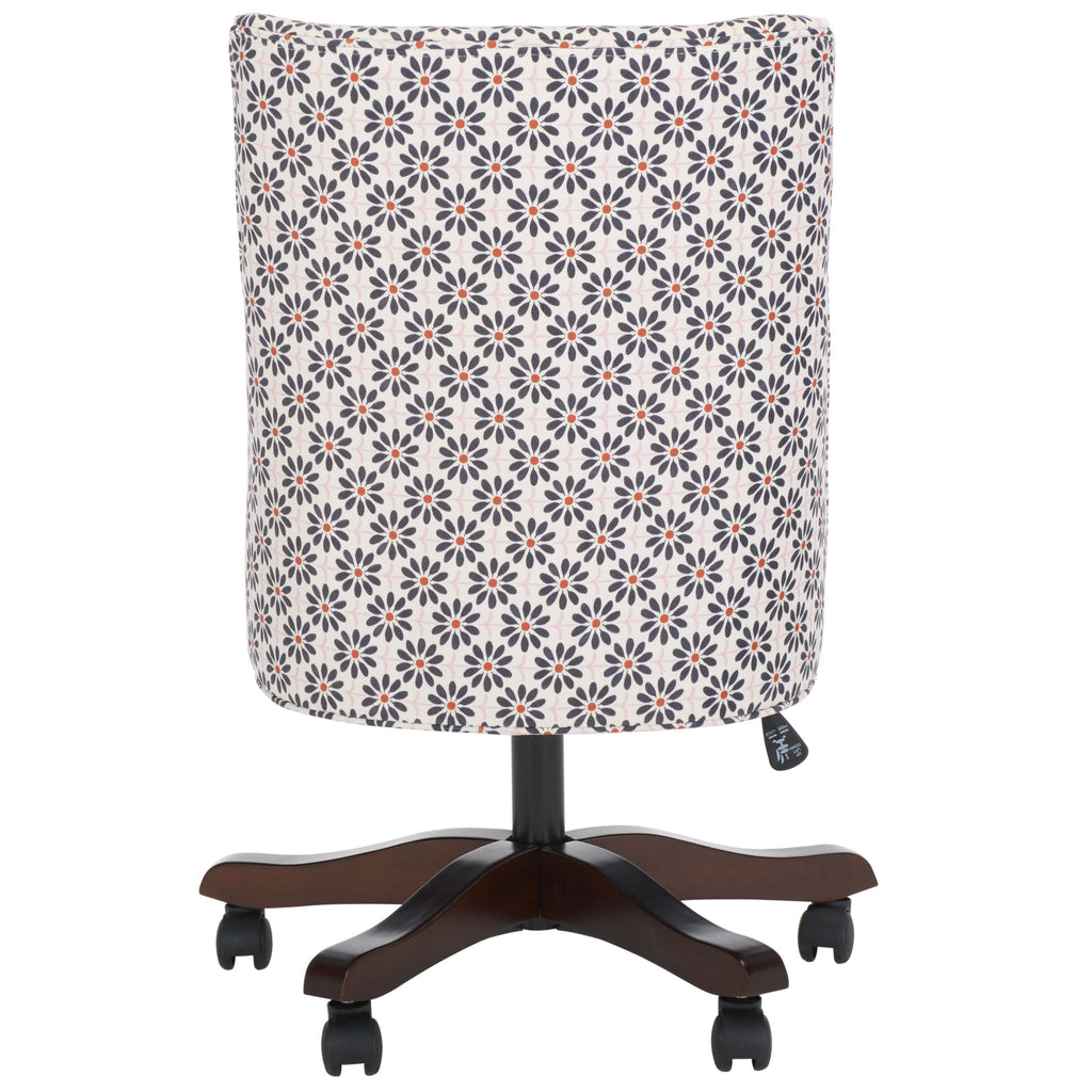 Safavieh Scarlet Desk Chair - Black Flower