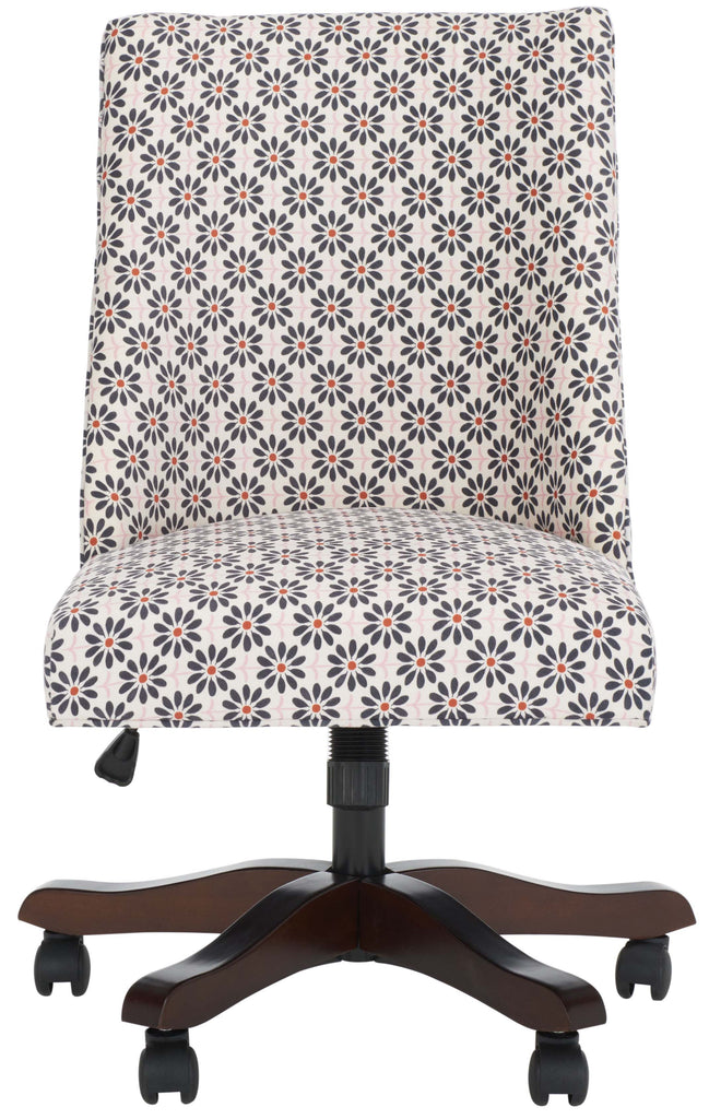 Safavieh Scarlet Desk Chair - Black Flower