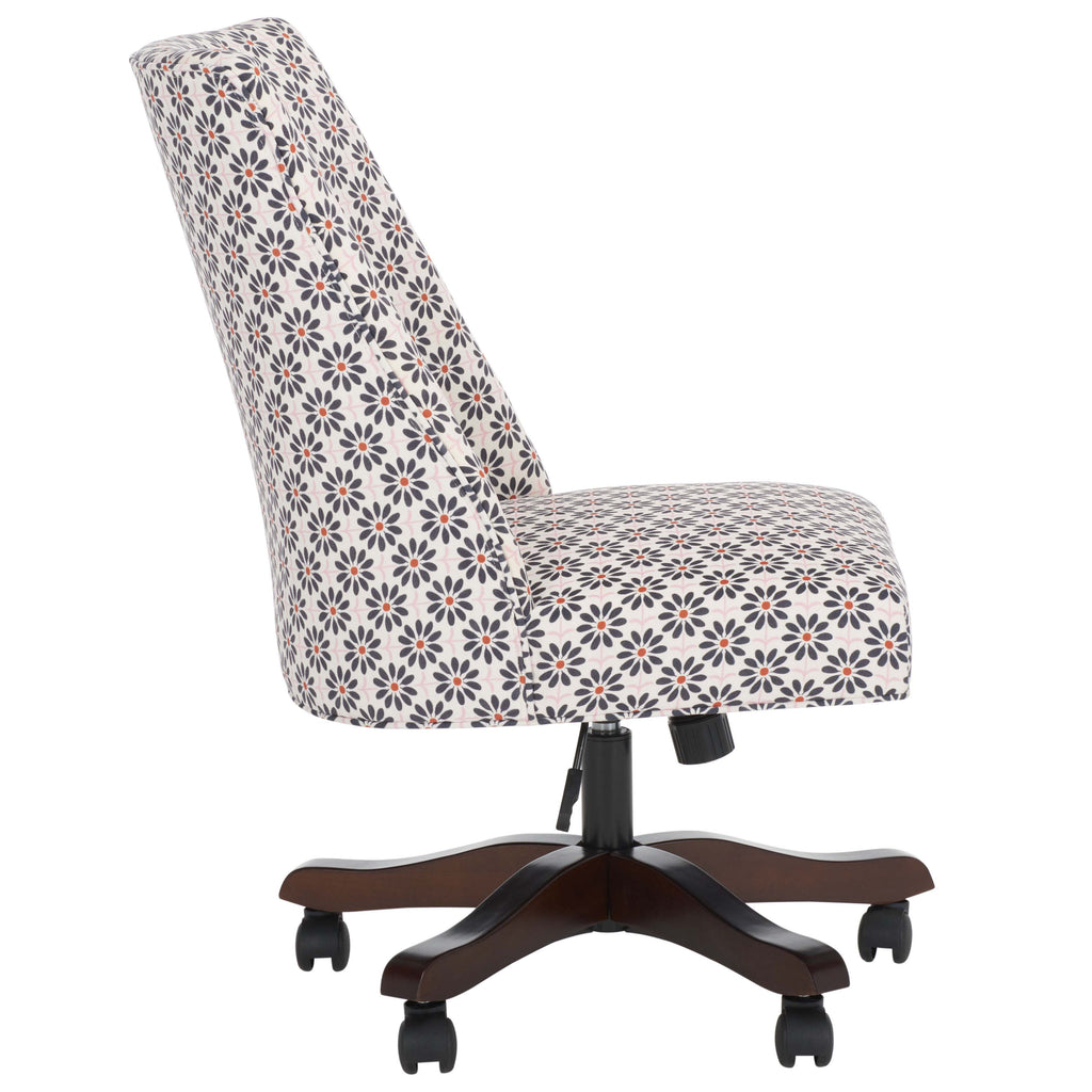 Safavieh Scarlet Desk Chair - Black Flower