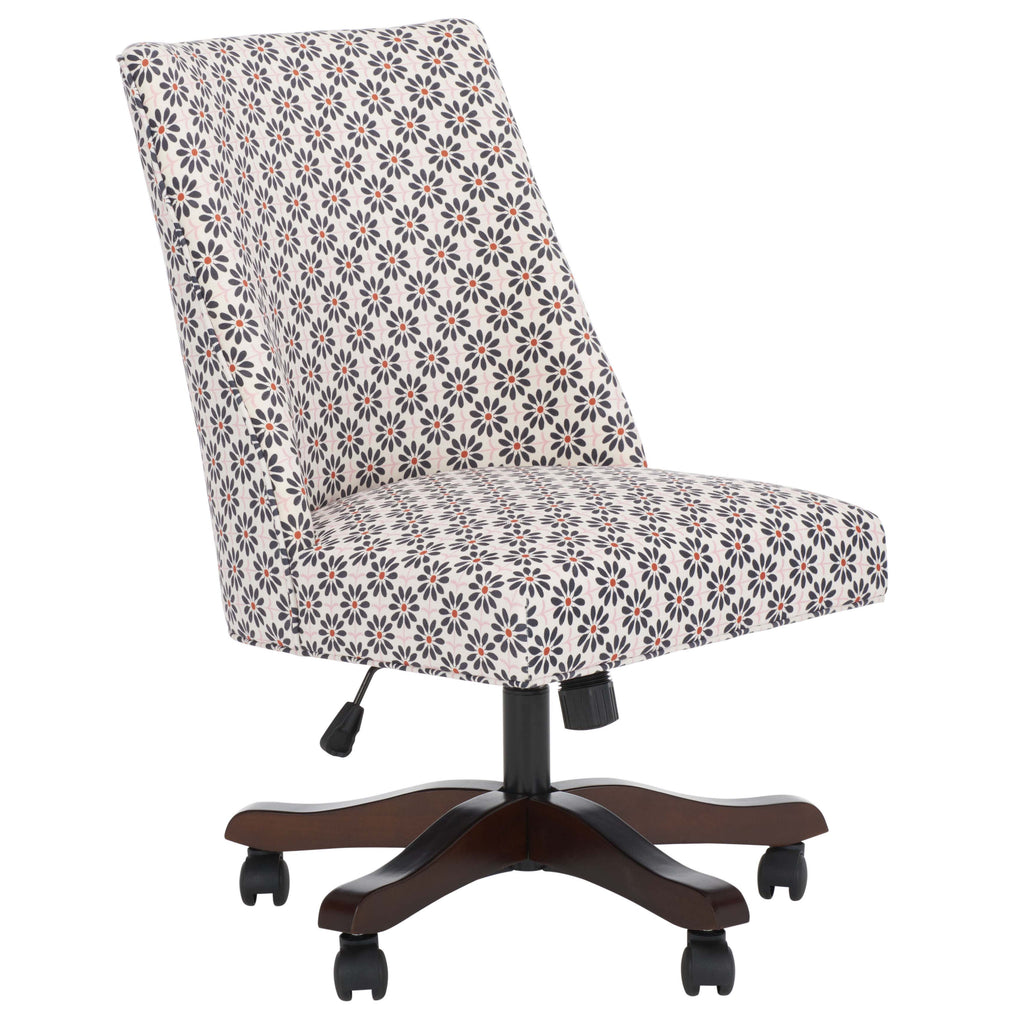 Safavieh Scarlet Desk Chair - Black Flower