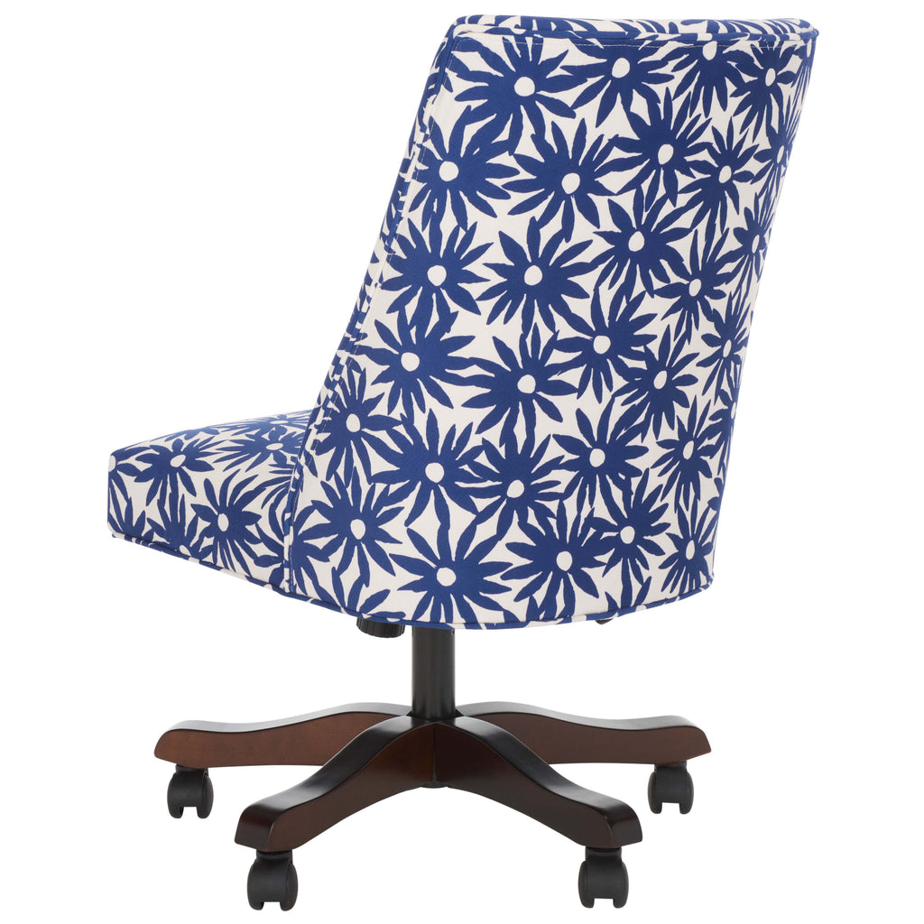 Safavieh Scarlet Desk Chair - Navy Flower