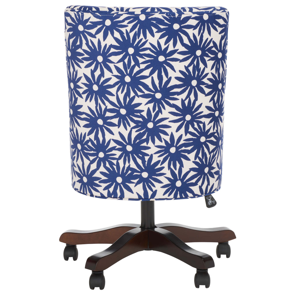 Safavieh Scarlet Desk Chair - Navy Flower