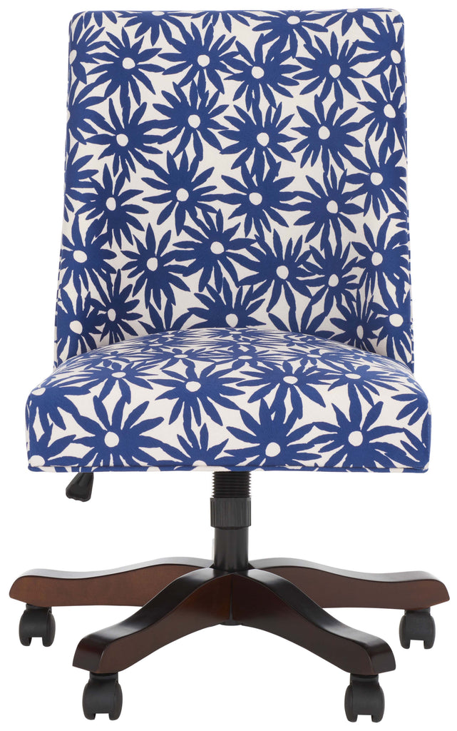 Safavieh Scarlet Desk Chair - Navy Flower