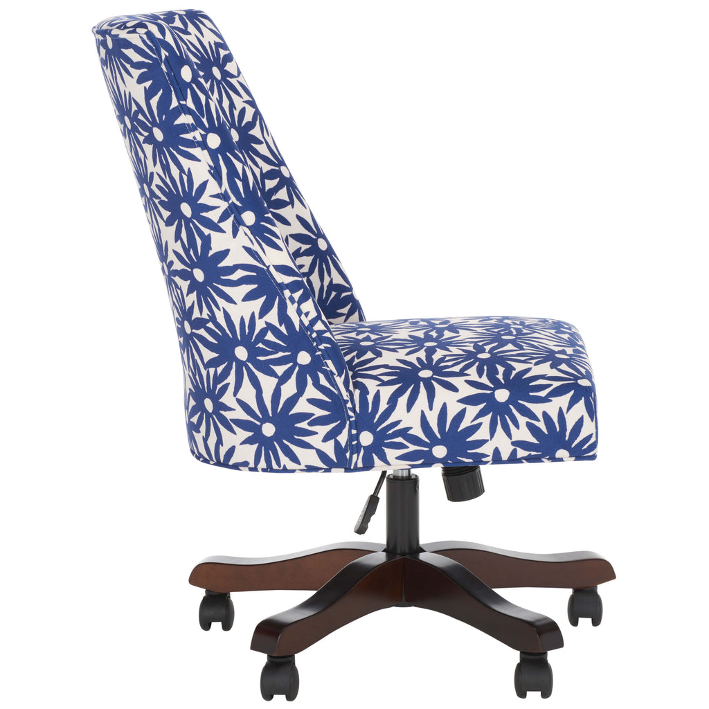 Safavieh Scarlet Desk Chair - Navy Flower