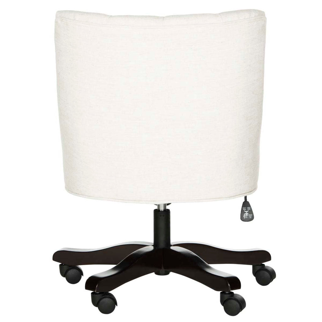 Safavieh Soho Tufted Linen Swivel Desk Chair - Creme