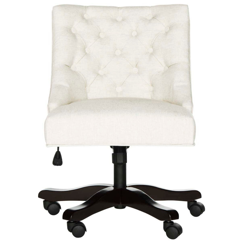 Safavieh Soho Tufted Linen Swivel Desk Chair - Creme