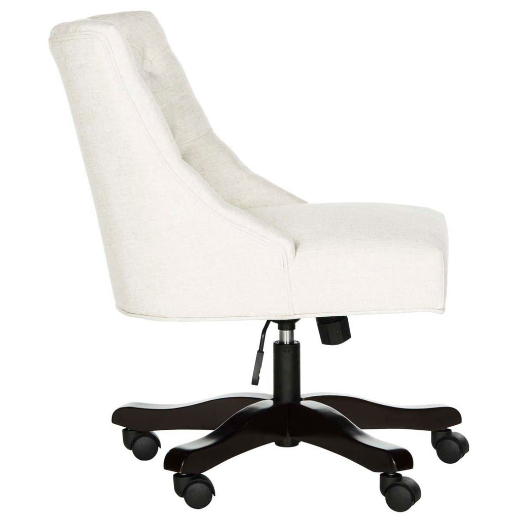 Safavieh Soho Tufted Linen Swivel Desk Chair - Creme