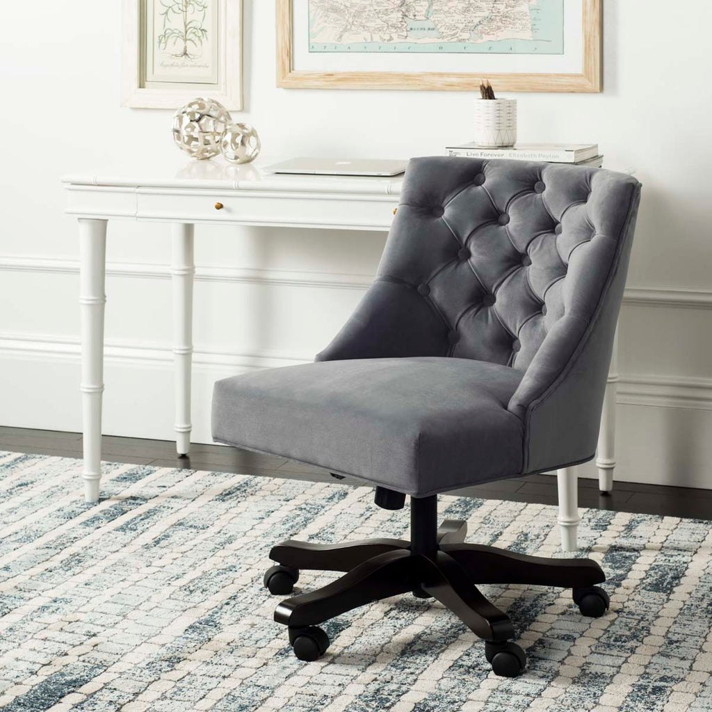 Safavieh Soho Tufted Velvet Swivel Desk Chair - Grey