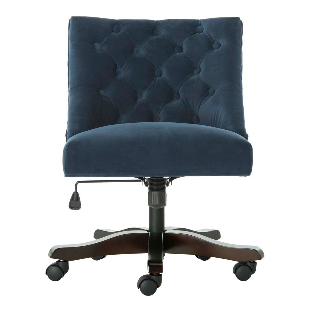 Safavieh Soho Tufted Velvet Swivel Desk Chair - Navy