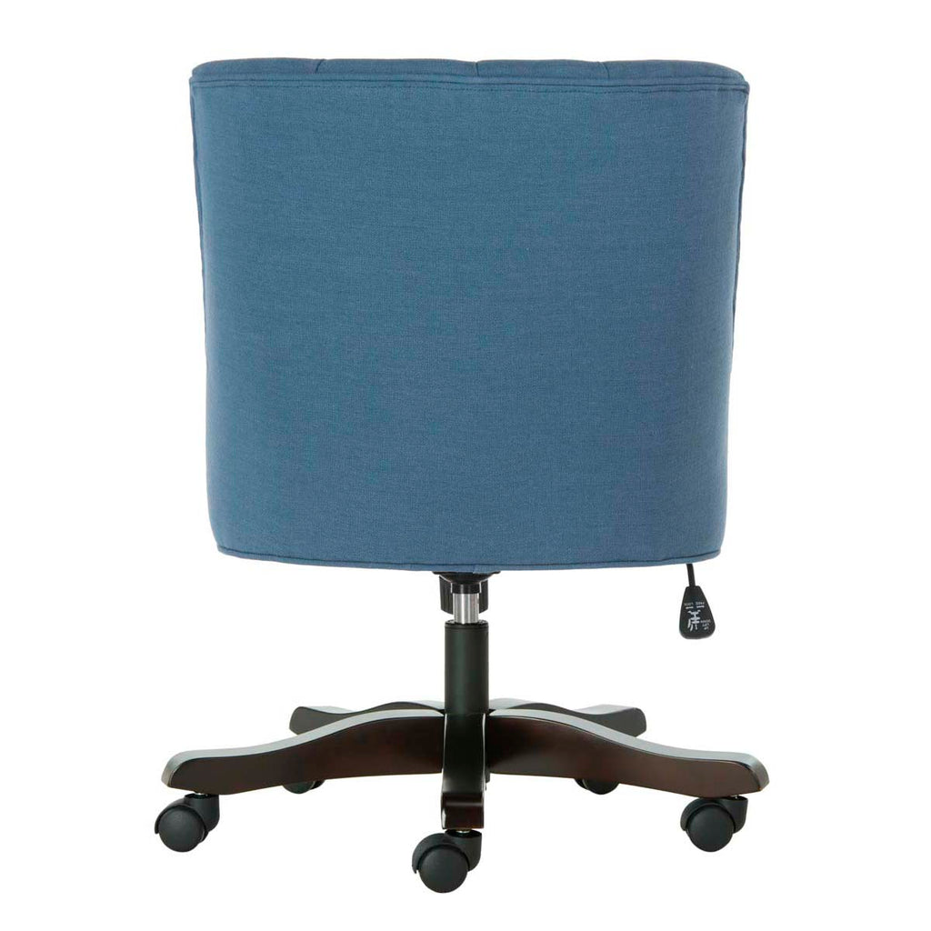 Safavieh Soho Tufted Linen Swivel Desk Chair - Navy