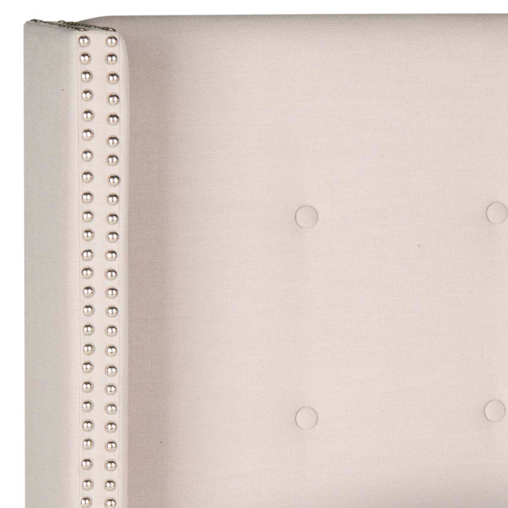 Safavieh Keegan Taupe Tufted Winged Headboard - Taupe